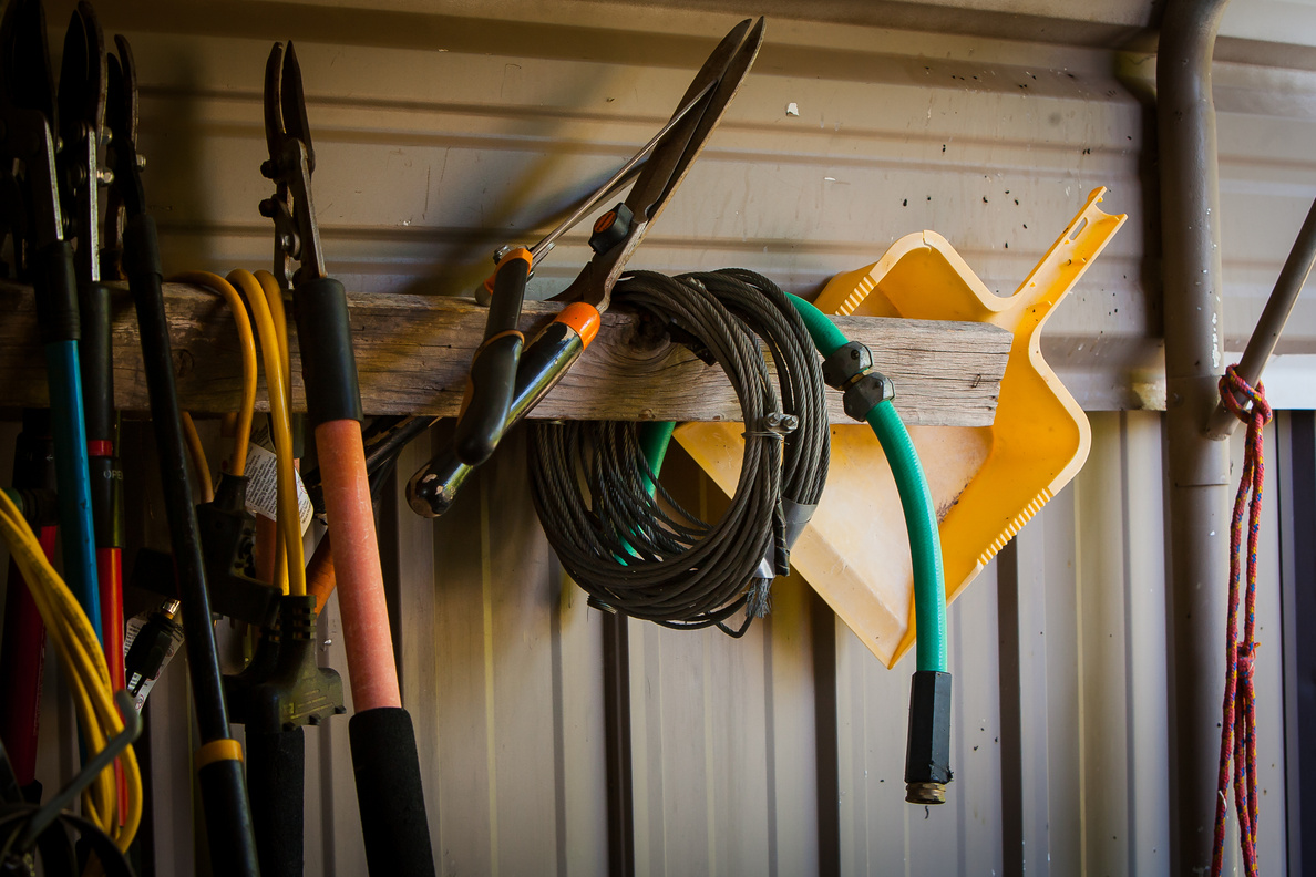 Yard Work Tool In a Shed